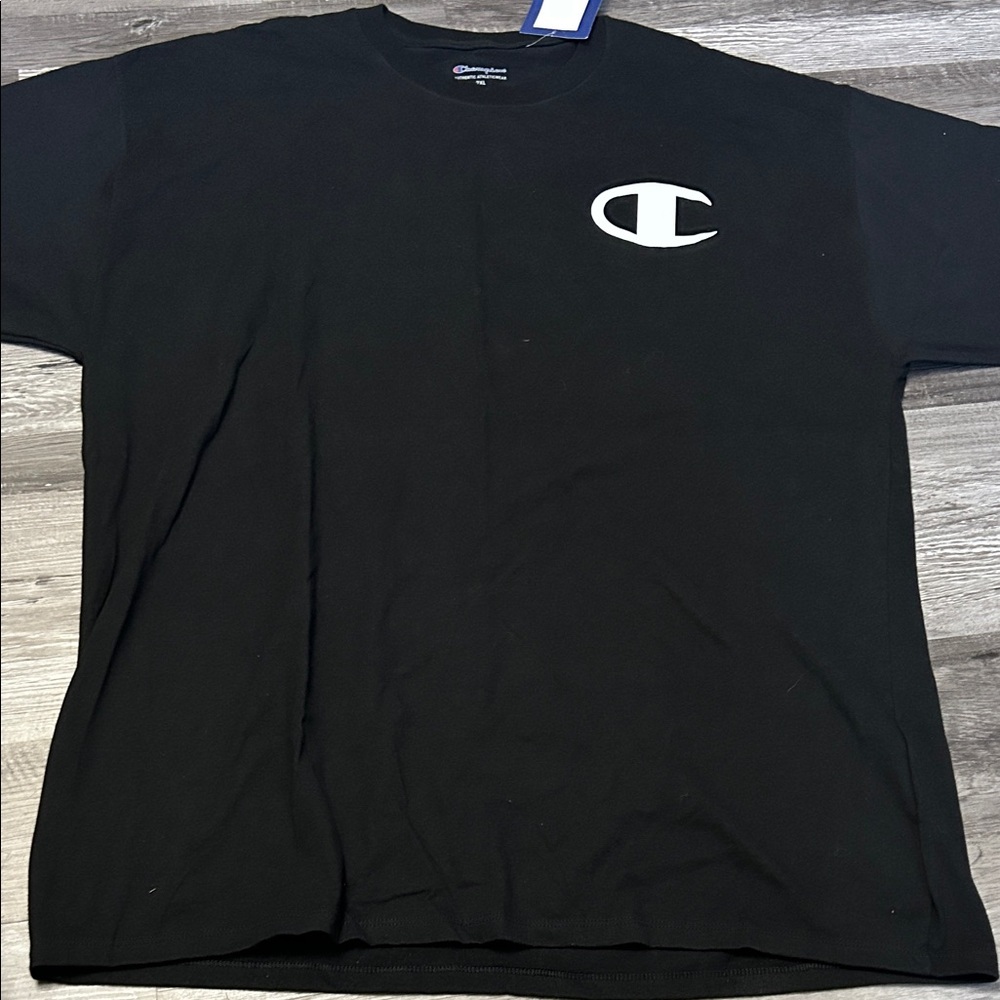 Champion Men's Black Tee with Logo